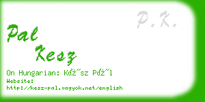 pal kesz business card